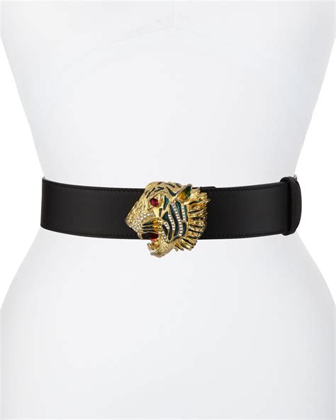 leather belt with double g buckle gucci|gucci belt with tiger buckle.